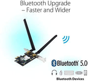 ASUS PCE - AX3000 DUAL BAND PCI - E WIFI 6 NETWORK SECURITY MU - MIMO - SWIFT PERIPHERALS101447