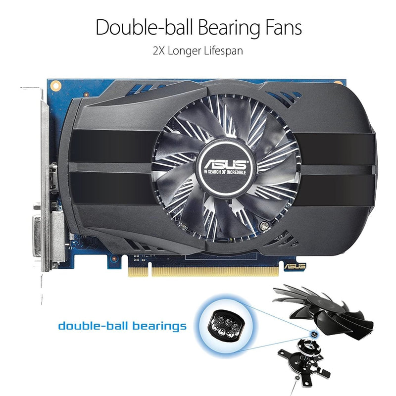 ASUS Phoenix GeForce GT1030 2GB GDDR5 64 - Bit OC Edition Graphics Card with IP5X Dust Resistance - SWIFT PERIPHERALS90YV0AU0-M0IA00