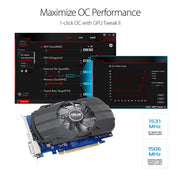 ASUS Phoenix GeForce GT1030 2GB GDDR5 64 - Bit OC Edition Graphics Card with IP5X Dust Resistance - SWIFT PERIPHERALS90YV0AU0-M0IA00