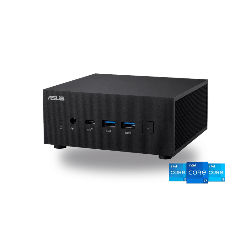 ASUS PN64 Mini PC Barebone – Intel Core i5 - 12500H, Iris Xe Graphics, DDR5, USB - C, WiFi 6E (No RAM/Storage) - SWIFT PERIPHERALS90MR00U2-M002N0