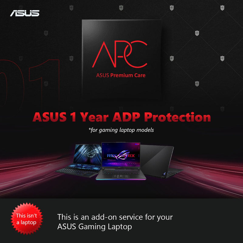 ASUS Premium Care 1 Year Accidental Damage Protection ADP for ASUS ROG Flow Laptops - NOT A LAPTOP - SWIFT PERIPHERALSACX12-002105N-5R