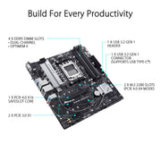 ASUS PRIME A620M - A AMD A620 AM5 Micro - ATX Motherboard - SWIFT PERIPHERALS90MB1F10-M0IAY0