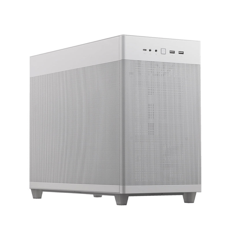 ASUS Prime AP201 Micro - ATX White Cabinet with Pre - installed 120mm Fan and USB Type - C - SWIFT PERIPHERALS90DC00G3-B30000