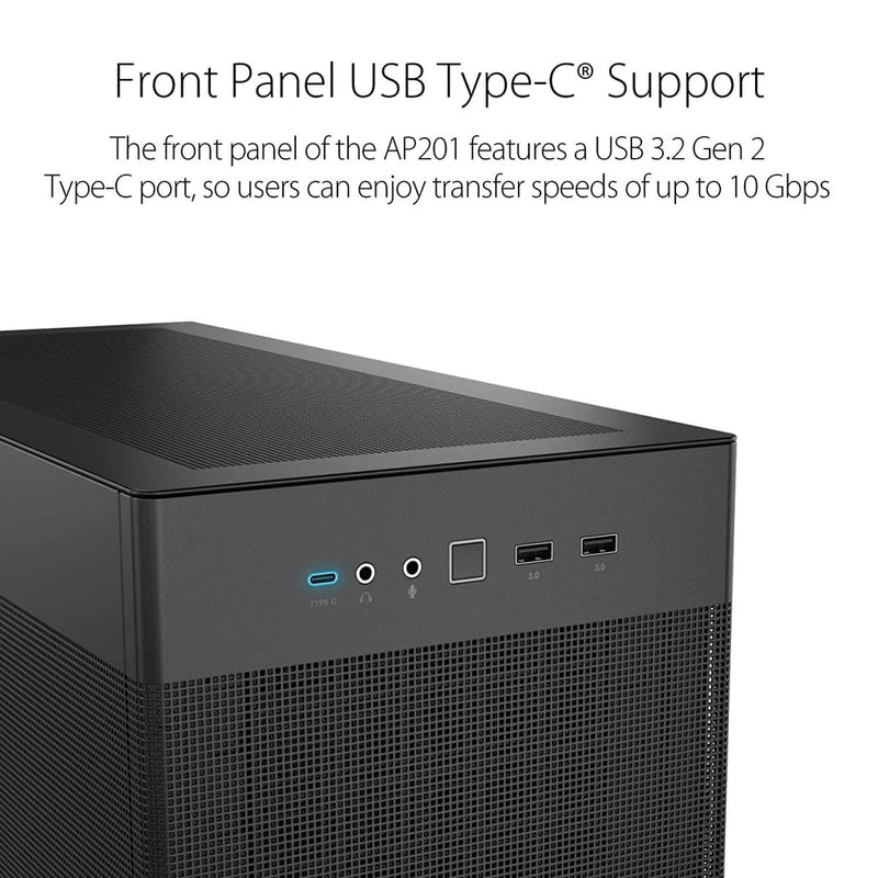 ASUS PRIME AP201 SMALL - TOWER MICRO - ATX CABINET BLACK - SWIFT PERIPHERALS1082918