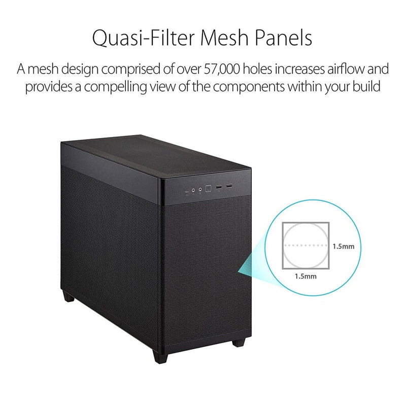 ASUS PRIME AP201 SMALL - TOWER MICRO - ATX CABINET BLACK - SWIFT PERIPHERALS1082918