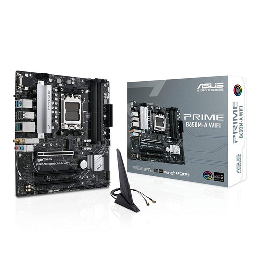 ASUS PRIME B650M - A WIFI AMD B650 AM5 Micro - ATX Motherboard - SWIFT PERIPHERALS90MB1C00-M0EAY0