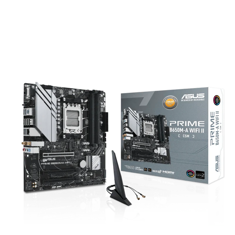 ASUS PRIME B650M - A WIFI II - CSM AMD AM5 DDR5 m - ATX Motherboard - SWIFT PERIPHERALSPRIME B650M-A WIFI II-CSM