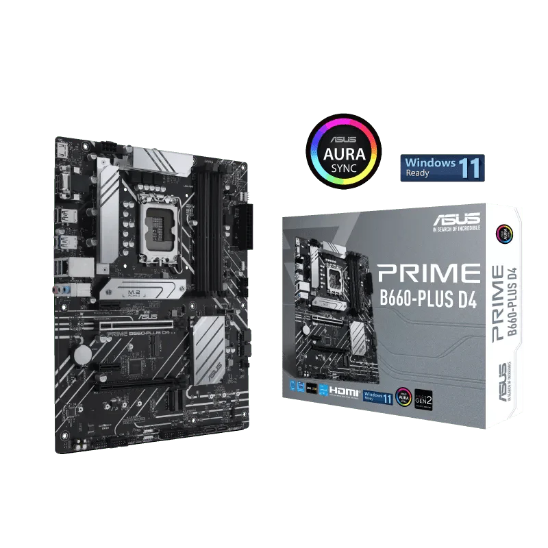 ASUS PRIME B660 - PLUS DDR4 LGA1700 MOTHERBOARD - SWIFT PERIPHERALS106734