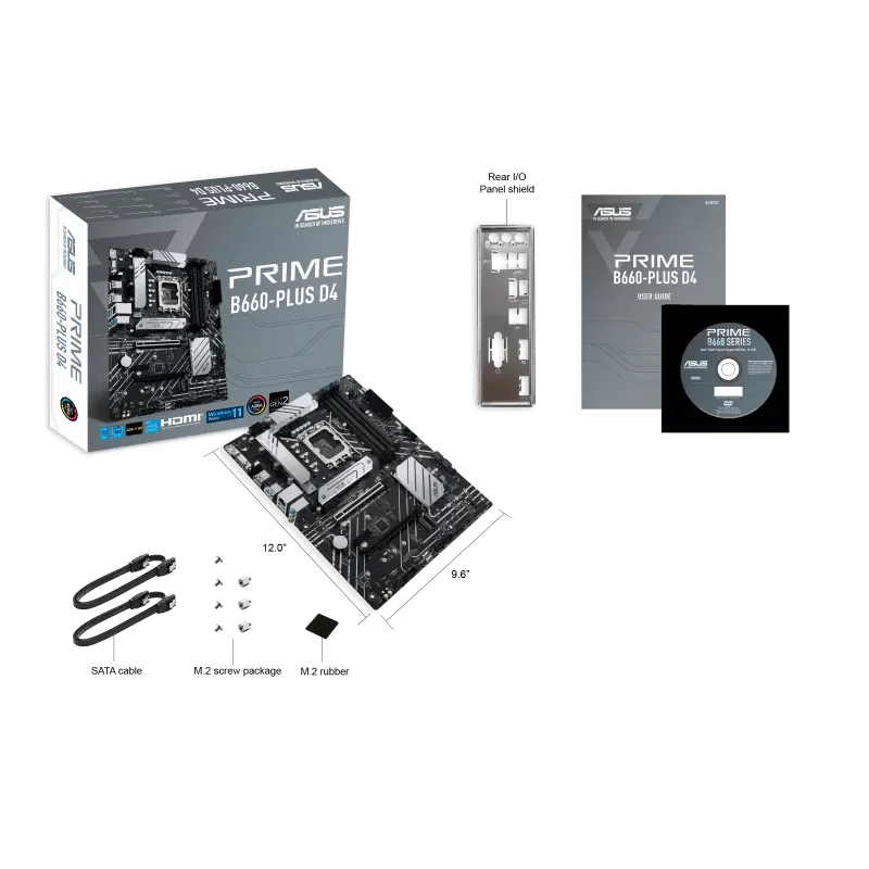 ASUS PRIME B660 - PLUS DDR4 LGA1700 MOTHERBOARD - SWIFT PERIPHERALS106734