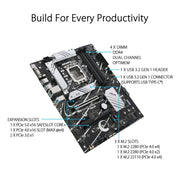 ASUS PRIME B760 - PLUS D4 Intel B760 LGA 1700 ATX Motherboard - SWIFT PERIPHERALS90MB1CW0-M0IAY0