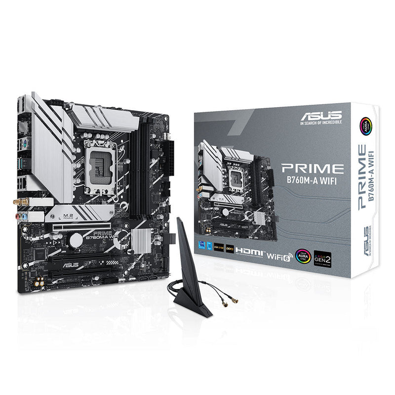 ASUS PRIME B760M - A WIFI CSM Intel LGA 1700 Micro - ATX DDR5 Motherboard - SWIFT PERIPHERALS90MB1EL0-M0IAY0