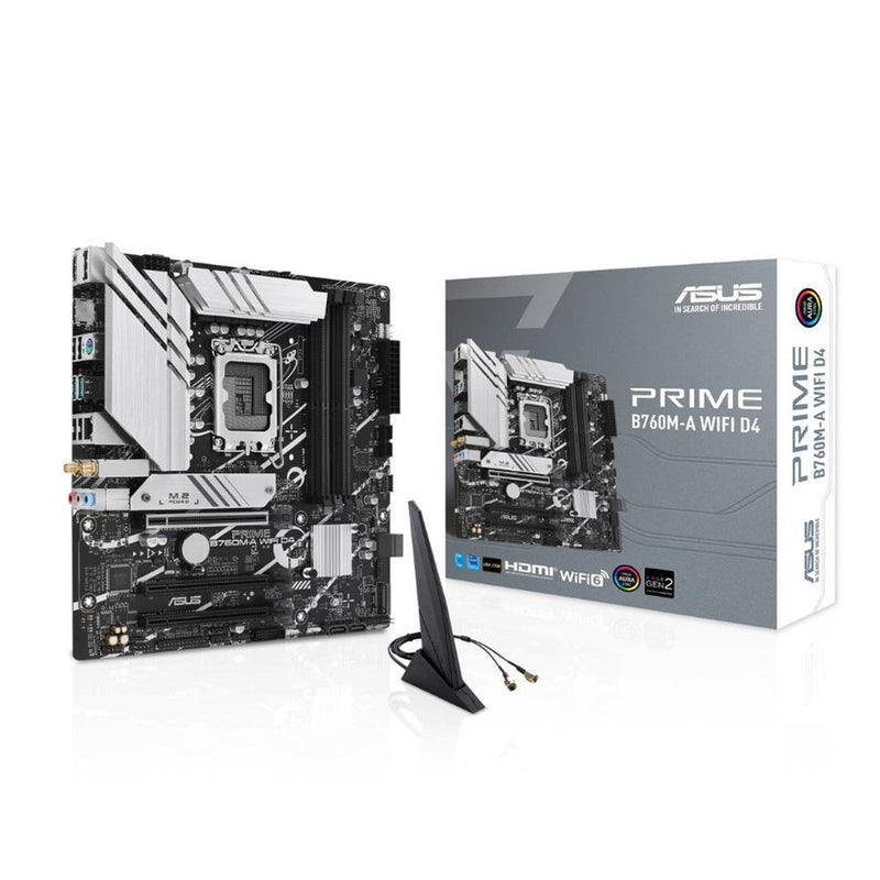 ASUS PRIME B760M - A WIFI D4 Intel B760 LGA 1700 Micro - ATX Motherboard - SWIFT PERIPHERALS90MB1CX0-M0IAY0