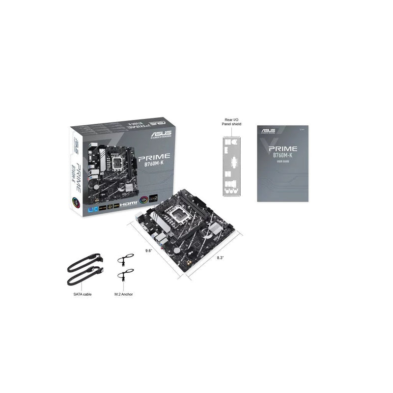 ASUS PRIME B760M - K B760 LGA 1700 Micro - ATX DDR5 Motherboard - SWIFT PERIPHERALSPRIME B760M-K