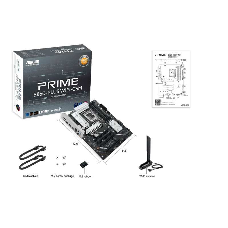 ASUS PRIME B860 - PLUS WIFI - CSM LGA1851 DDR5 ATX Motherboard - SWIFT PERIPHERALSPRIME B860-PLUS WIFI-CSM