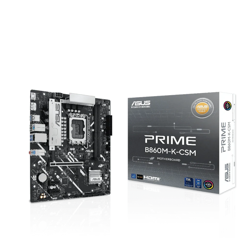 ASUS Prime B860M - K - CSM LGA1851 DDR5 Wi - Fi mATX Motherboard - SWIFT PERIPHERALSPRIME B860M-K-CSM