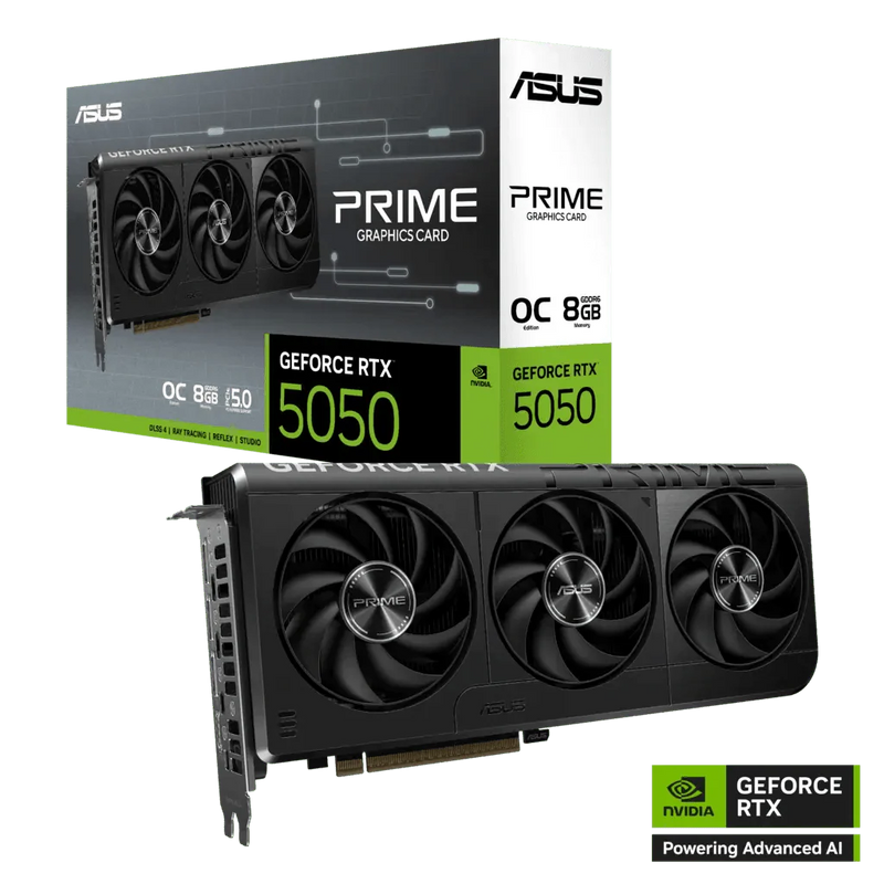 ASUS Prime GeForce RTX 5050 8GB GDDR6 OC Edition Graphics Card - SWIFT PERIPHERALSPRIME-RTX5050-O8G