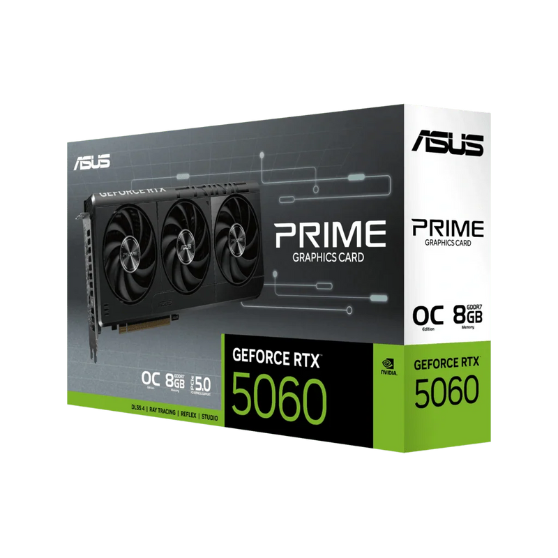 ASUS PRIME GeForce RTX 5060 8GB GDDR7 OC Edition Graphics Card - SWIFT PERIPHERALSPRIME-RTX5060-O8G