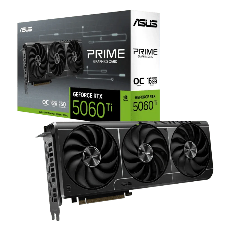 ASUS PRIME GeForce RTX 5060 Ti 16GB GDDR7 OC Edition Graphics Card - SWIFT PERIPHERALSPRIME-RTX5060TI-O16G