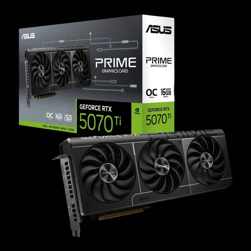 ASUS PRIME GeForce RTX 5070 Ti 16GB GDDR7 OC Edition Triple Fan Graphics Card - SWIFT PERIPHERALSPRIME-RTX5070TI-O16G