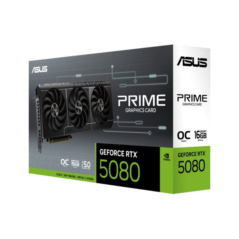 ASUS PRIME GeForce RTX 5080 16GB GDDR7 OC Edition Triple Fan Graphics Card - SWIFT PERIPHERALSPRIME-RTX5080-O16G