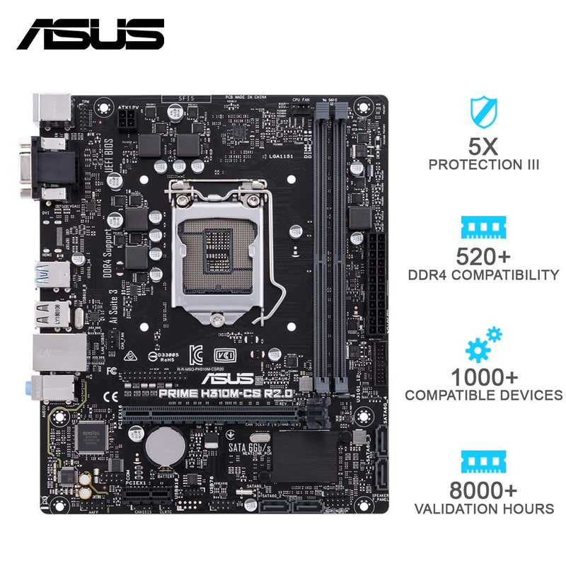 ASUS PRIME H310M CS R2 INTEL LGA1151 MOTHERBOARD - SWIFT PERIPHERALS101261