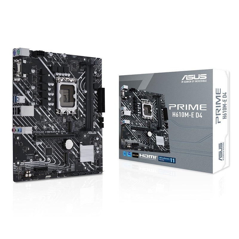 ASUS PRIME H610M - E D4 Intel H670 LGA 1700 ATX Motherboard with PCIe 4.0 and Dual M.2 Slots - SWIFT PERIPHERALS90MB19N0-M0IAY0