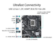 ASUS PRIME H610M - E D4 Intel H670 LGA 1700 ATX Motherboard with PCIe 4.0 and Dual M.2 Slots - SWIFT PERIPHERALS90MB19N0-M0IAY0