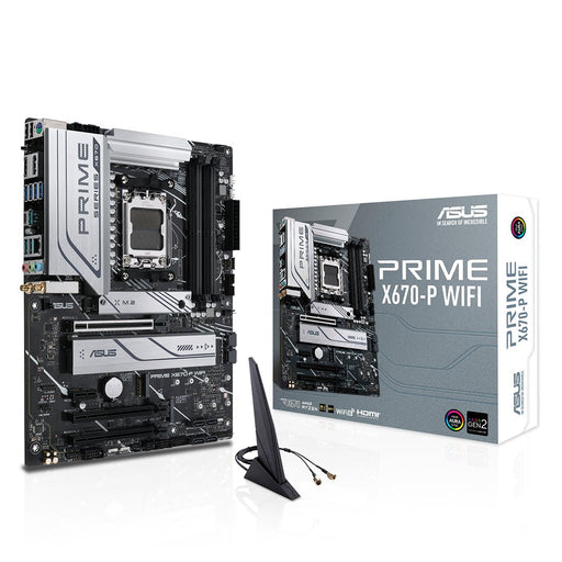 ASUS PRIME X670 - P WIFI AMD Socket AM5 ATX Motherboard with PCIe 5.0 USB 4 Header and Three M.2 Slots - SWIFT PERIPHERALS90MB1BV0-M0IAYC