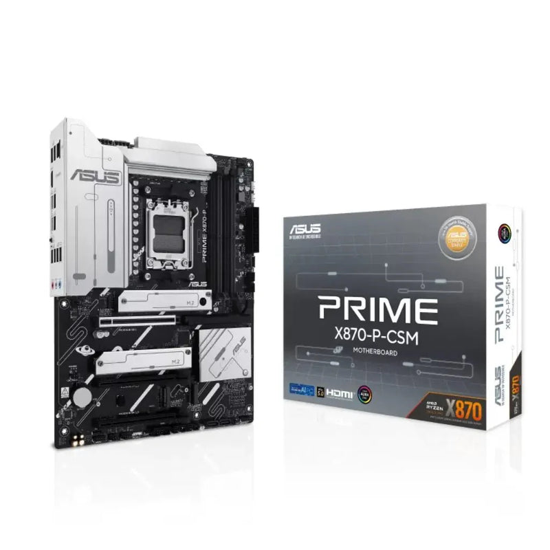 ASUS PRIME X870 - P - CSM X870 AM5 DDR5 ATX PCIe 5.0 AI Ready Motherboard - SWIFT PERIPHERALSPRIME-X870-P-CSM