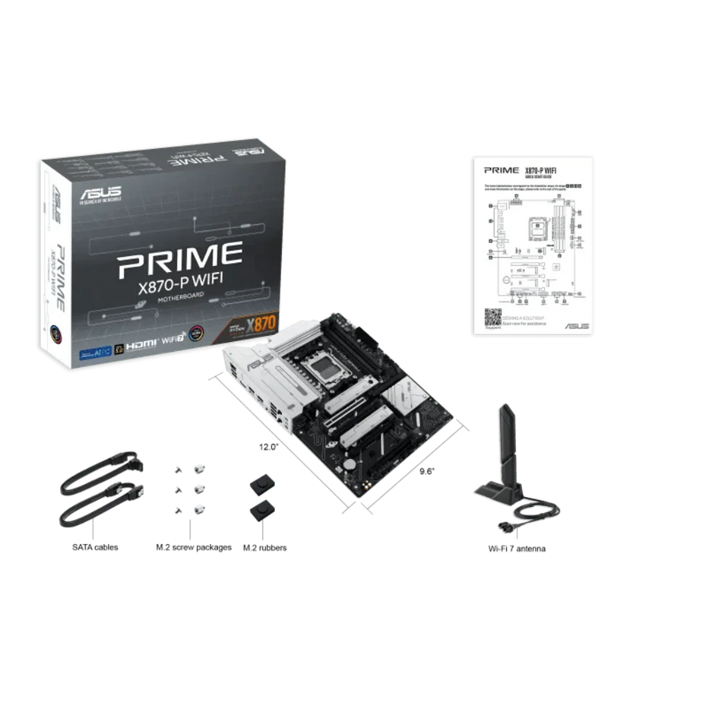 ASUS PRIME X870 - P WIFI AMD AM5 DDR5 ATX Motherboard - SWIFT PERIPHERALSPRIME-X870-P-WIFI