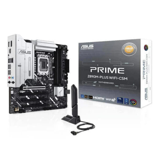 Asus Prime Z890M - Plus WiFi - CSM DDR5 LGA1851 Micro ATX Motherboard - SWIFT PERIPHERALSPRIME-Z890M-PLUS WIFI-CSM