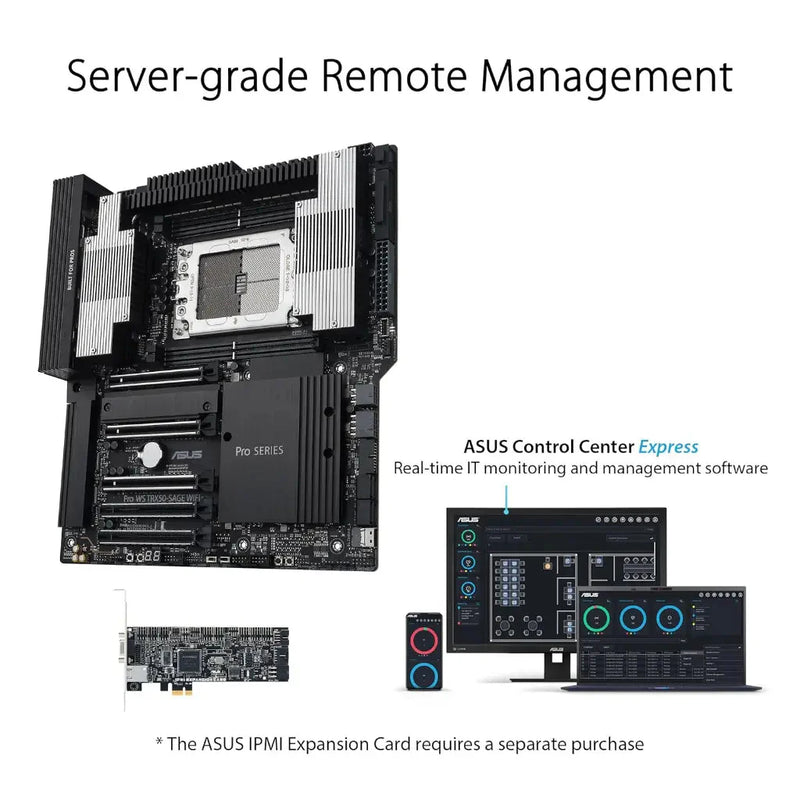 ASUS PRO WS TRX50 - SAGE WIFI AMD TRX50 Chipset sTR5 Socket DDR5 CEB Workstation Motherboard - SWIFT PERIPHERALSPRO-WS-TRX50-SAGE-WIFI