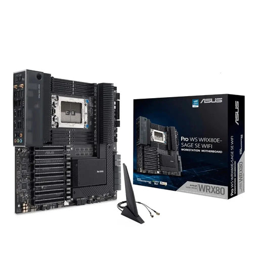 ASUS PRO WS WRX80E SAGE SE WIFI AMD WRX80 Chipset sWRX8 Socket DDR4 EEB Workstation Motherboard - SWIFT PERIPHERALSPRO-WS-WRX80E-SAGE-SE-WIFI