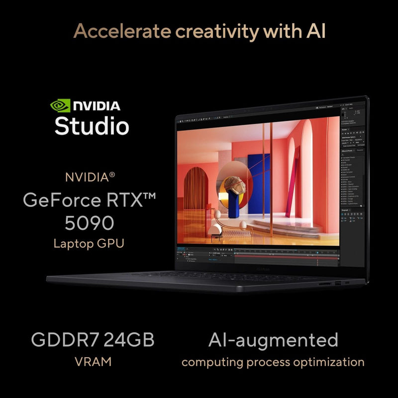 ASUS ProArt P16 OLED, Creator Laptop, AMD Ryzen AI 9 HX 370 (64GB/2TB/RTX 5090/40.64 cms (16) 4K Touch/Windows 11 Home/Office Home 2024 + M365 Basic (1 Year Validity) H7606WX - SE028WS - SWIFT PERIPHERALSProArt 5090