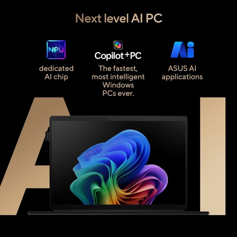 ASUS PROART PZ13, 13.3 INCH TOUCH SCREEN 3K OLED, SNAPDRAGON X PLUS, (16GB RAM/1TB SSD/QUALCOMM ADRENO IGPU/WINDOWS 11/M365 BASIC (1YEAR)*/OFFICE HOME 2024/NANO BLACK/0.85 KG), HT5306QA - LX402WS - SWIFT PERIPHERALS90NB1441-M005J0
