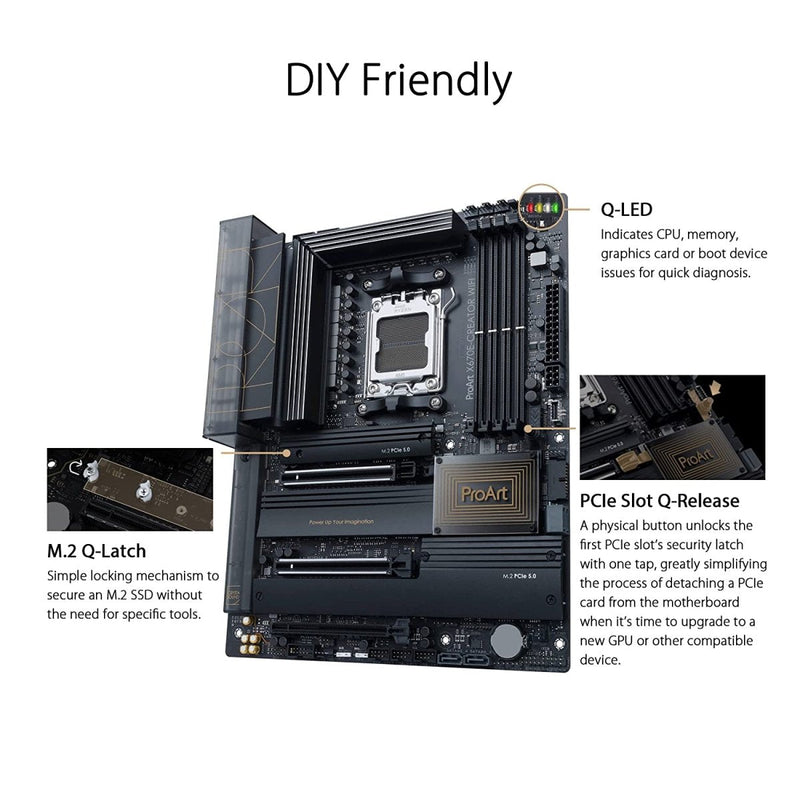 ASUS ProArt X670E - Creator WIFI AMD AM5 ATX Motherboard - SWIFT PERIPHERALS90MB1B90-M0EAY0