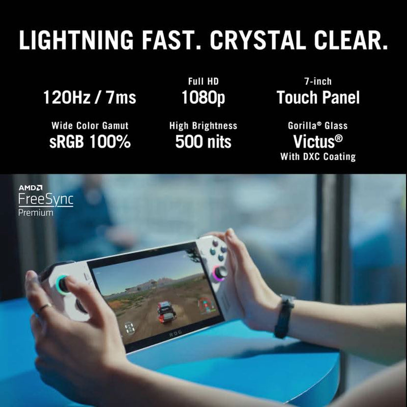 ASUS ROG ALLY AMD RYZEN Z1 HEXACORE ZEN4 - (16 GB/512 GB SSD/WINDOWS 11 HOME) RC71L - NH019W HANDHELD GAMING PC (7 INCH, WHITE, 1.7 KG) - SWIFT PERIPHERALS90NV0GY1-M00400