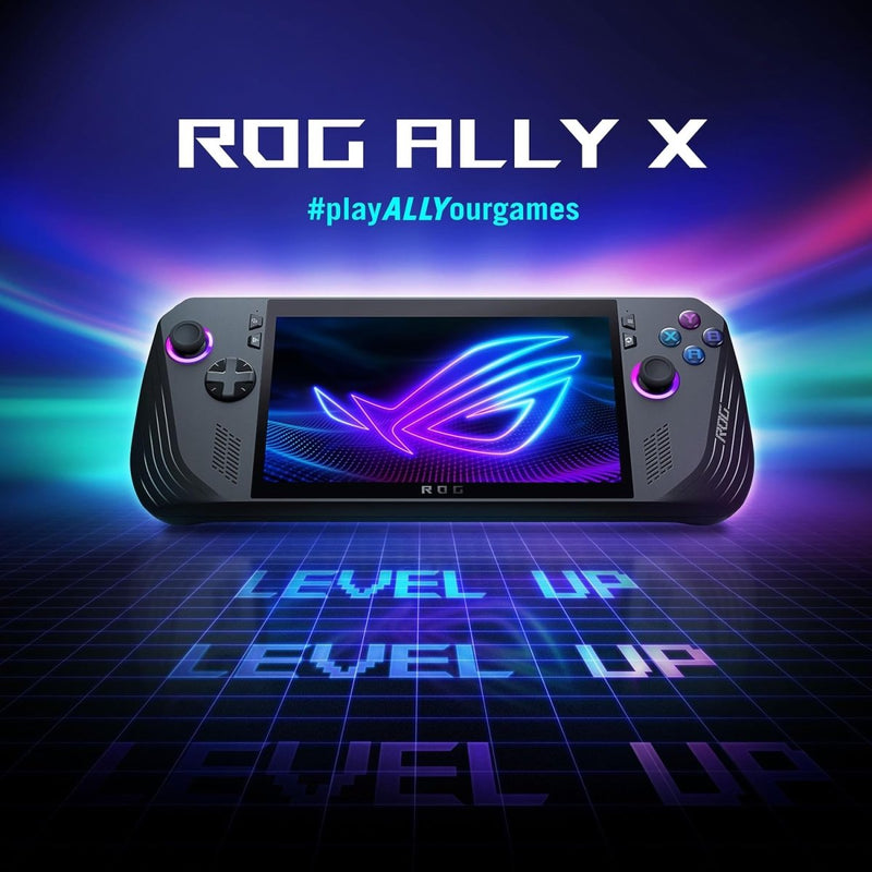 ASUS ROG ALLY X HANDHELD GAMING CONSOLE, 7 INCH FHD 16:9 120HZ 500 NITS, AMD RYZEN Z1 EXTREME PROCESSOR (24GB RAM/1TB SSD/AMD RADEON GRAPHICS/WINDOWS 11 HOME/BLACK/678 G), RC72LA - NH021W - SWIFT PERIPHERALSRC72LA-NH021W