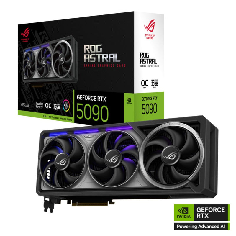 Asus ROG Astral GeForce RTX 5090 32GB GDDR7 OC Edition Triple Fan Graphics Card - SWIFT PERIPHERALSROG-ASTRAL-RTX5090-OC-32G-GAMING