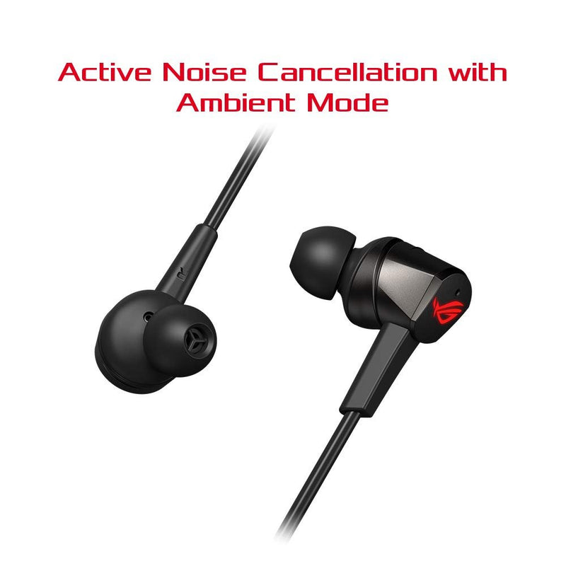 ASUS ROG Cetra In - Ear Wired USB - C Active Noise Cancelling Gaming Headphone with LED lighting - SWIFT PERIPHERALSROG-CETRA