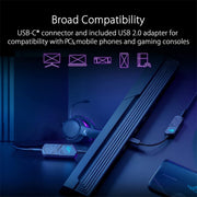 ASUS ROG Clavis USB - C to 3.5 mm Gaming DAC with AI Noise - Canceling Mic and MQA Rendering - SWIFT PERIPHERALS90YH02N0-B2UA00