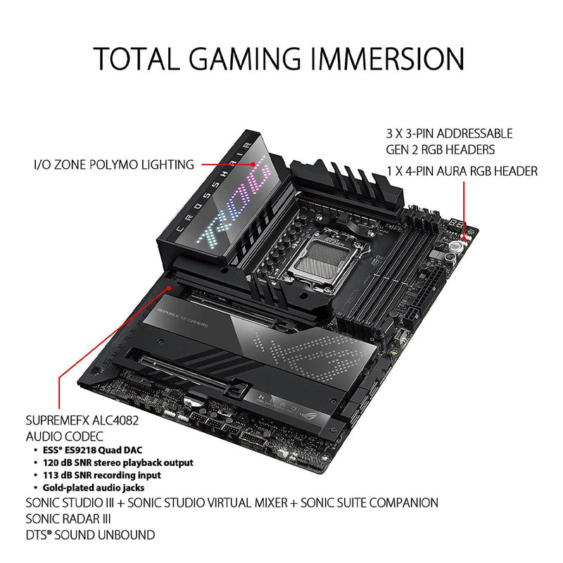 ASUS ROG CROSSHAIR X670E HERO WIFI AMD AM5 ATX Motherboard - SWIFT PERIPHERALS90MB1BC0-M0EAY