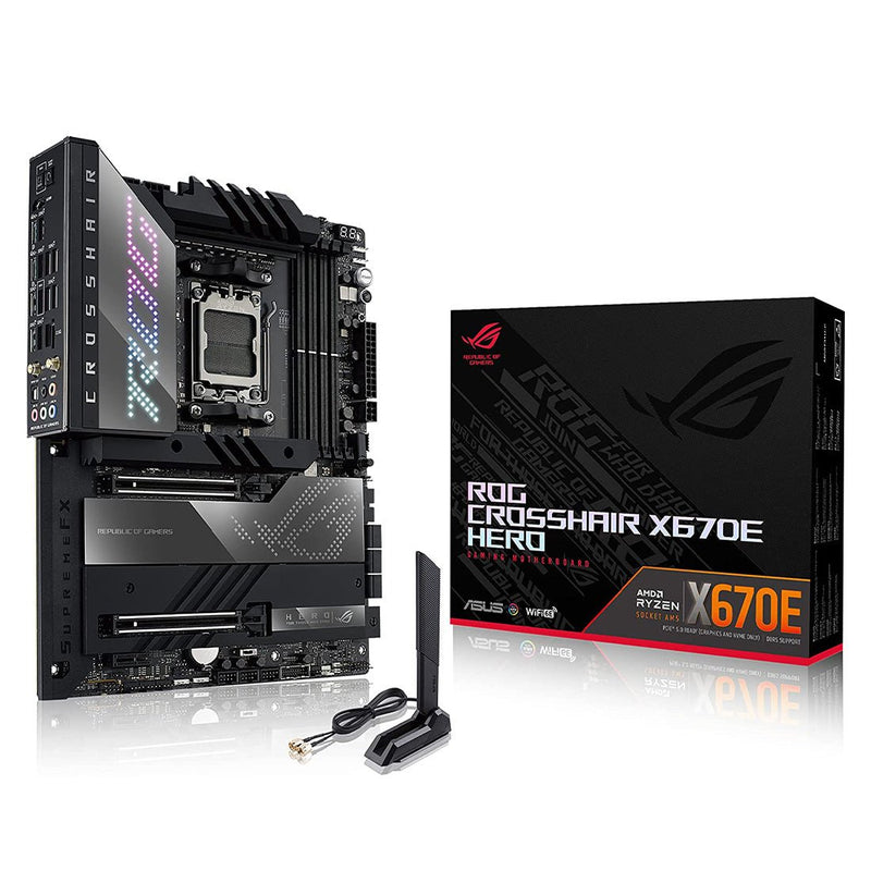 ASUS ROG CROSSHAIR X670E HERO WIFI AMD AM5 ATX Motherboard - SWIFT PERIPHERALS90MB1BC0-M0EAY