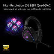 ASUS ROG Delta S Wired Over - Ear RGB Gaming Headset with AI Noise Cancelling Microphone and Volume Control - SWIFT PERIPHERALSDelta-S