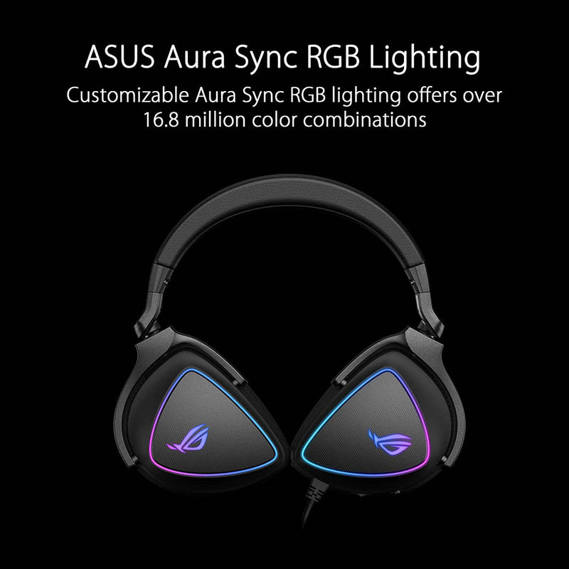 ASUS ROG Delta S Wired Over - Ear RGB Gaming Headset with AI Noise Cancelling Microphone and Volume Control - SWIFT PERIPHERALSDelta-S