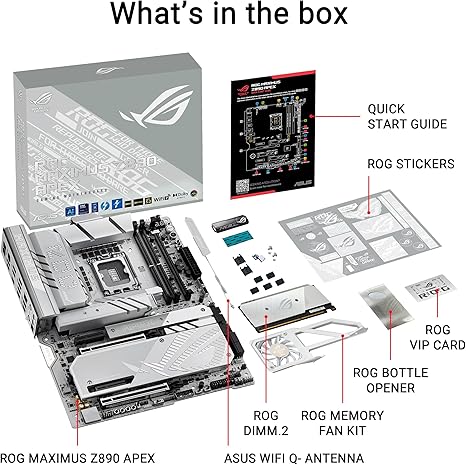 Asus ROG Maximus Z890 Apex Wi - Fi DDR5 LGA1851 ATX Motherboard - SWIFT PERIPHERALSROG MAXIMUS Z890 APEX