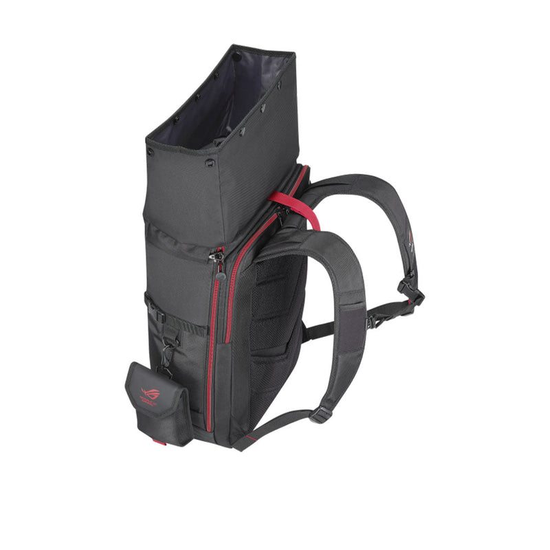 Asus ROG Ranger 17 - inch Roll Top Laptop Backpack with Removable Side Pocket and Built - in Rain Cover - SWIFT PERIPHERALS90XB0310-BBP010