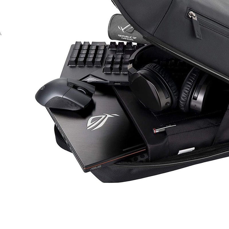 Asus ROG Ranger BP2500G Gaming Backpack for 15.6 inch Laptops with Water - Repellent Exterior and 17L capacity - SWIFT PERIPHERALS90XB0500-BBP000