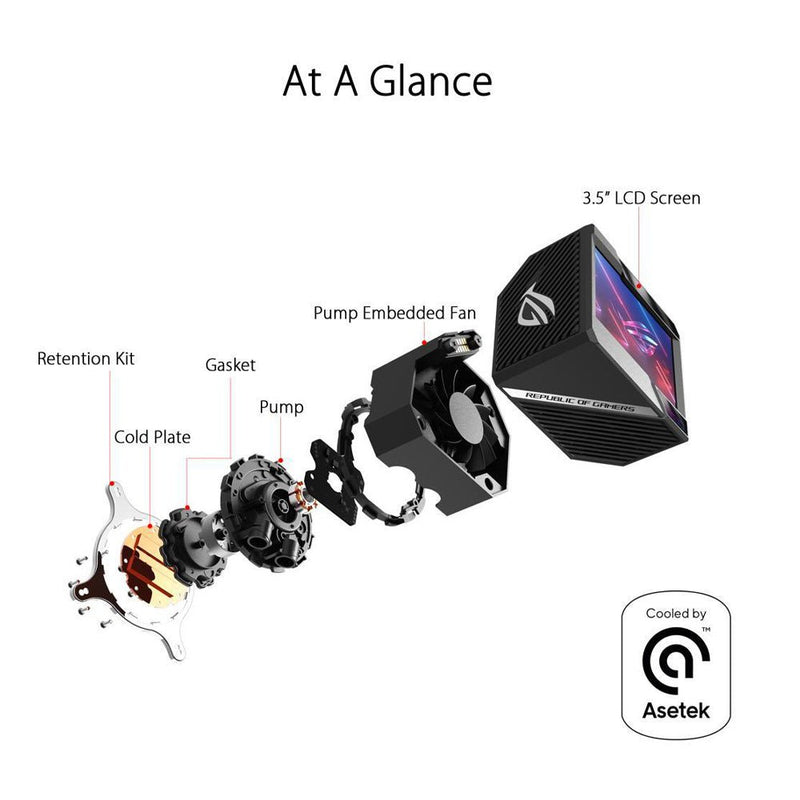 ASUS ROG RYUJIN II 360 AIO ARGB 360mm CPU Liquid Cooler with 3.5 - inch LCD Screen - SWIFT PERIPHERALSROG-RYUJIN-III-360-ARGB