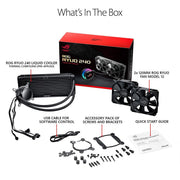 ASUS ROG RYUO 240 RGB AIO CPU Liquid Cooler with 4 - Pin PWM Fan and OLED Panel - SWIFT PERIPHERALSROG-RYUO-240